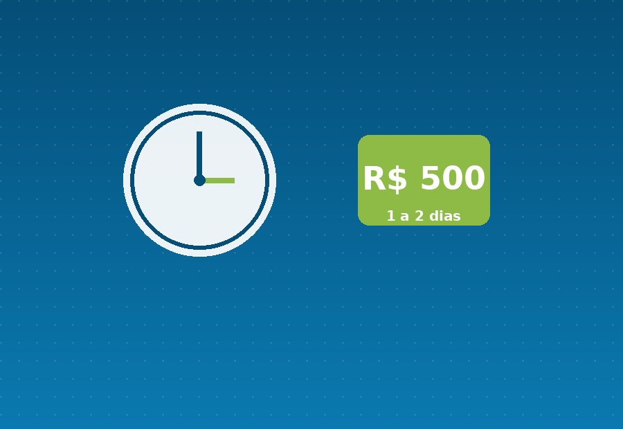 Relógio e etiqueta de preço representando o prazo e o custo de um site profissional